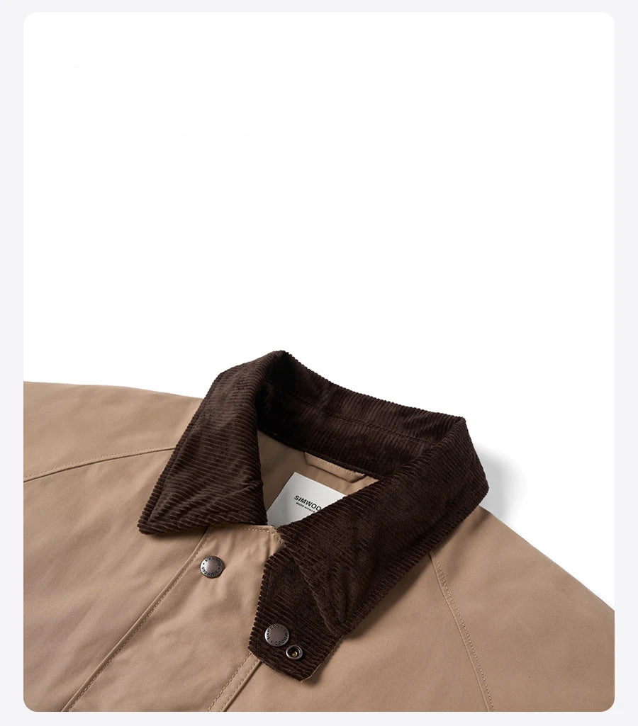 Men's Spring Oversize Water Repellent Washed Vintage Coats Jacket