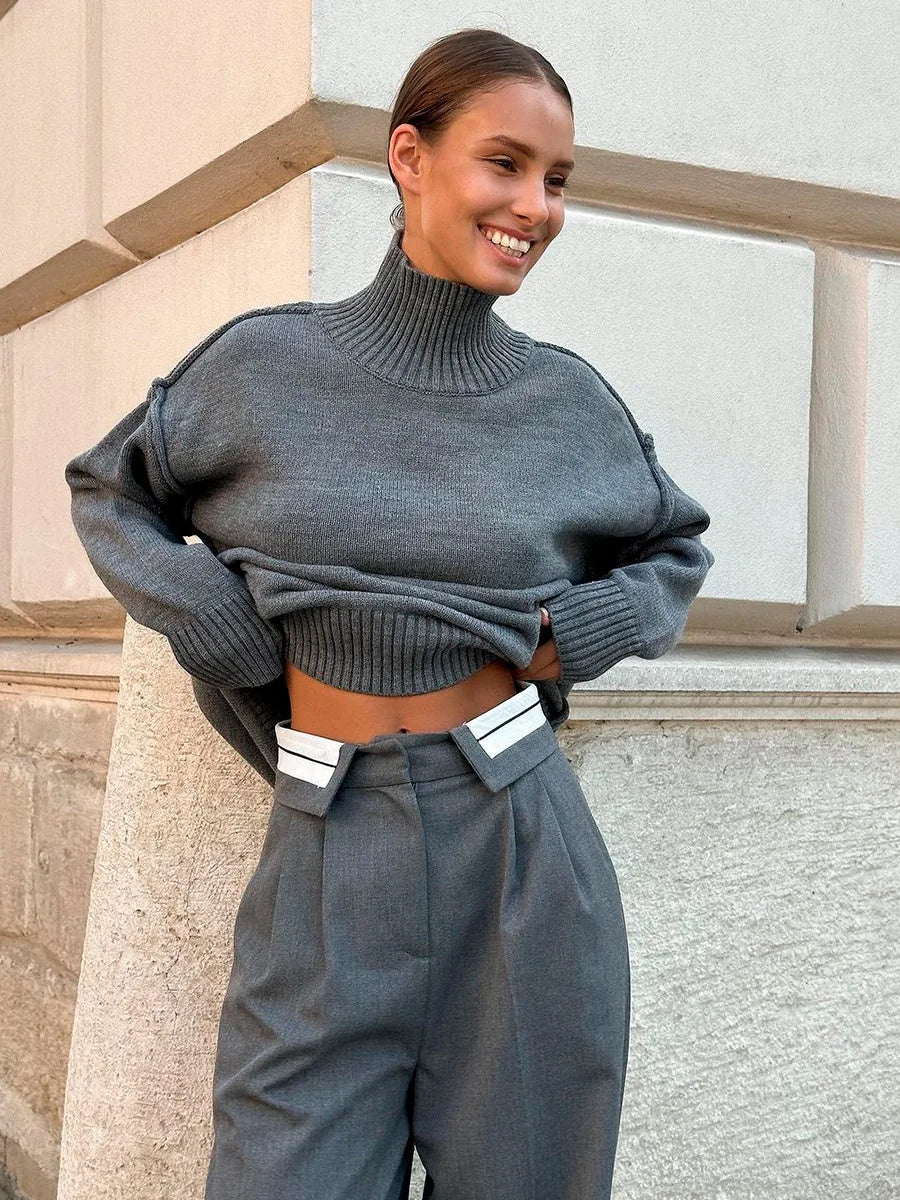 Women's Knitted Turtleneck Sweater