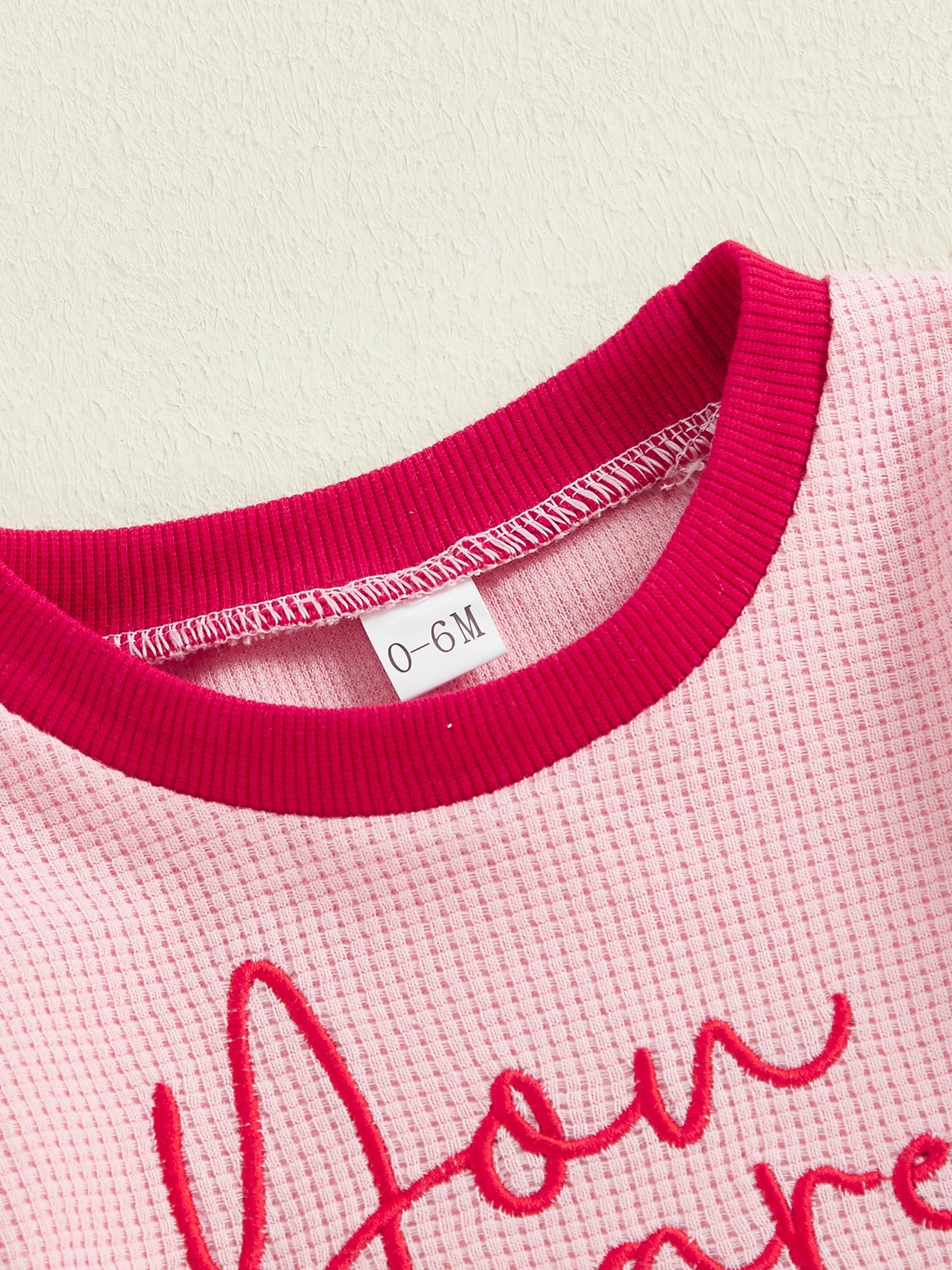 Toddler Girls Valentine's Day 2-Piece Outfit - Heart Letter Sweatshirt & Pants