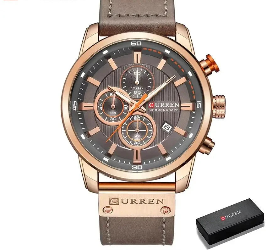 Luxury Chronograph Quartz Watch - Military Sport Watch for Men