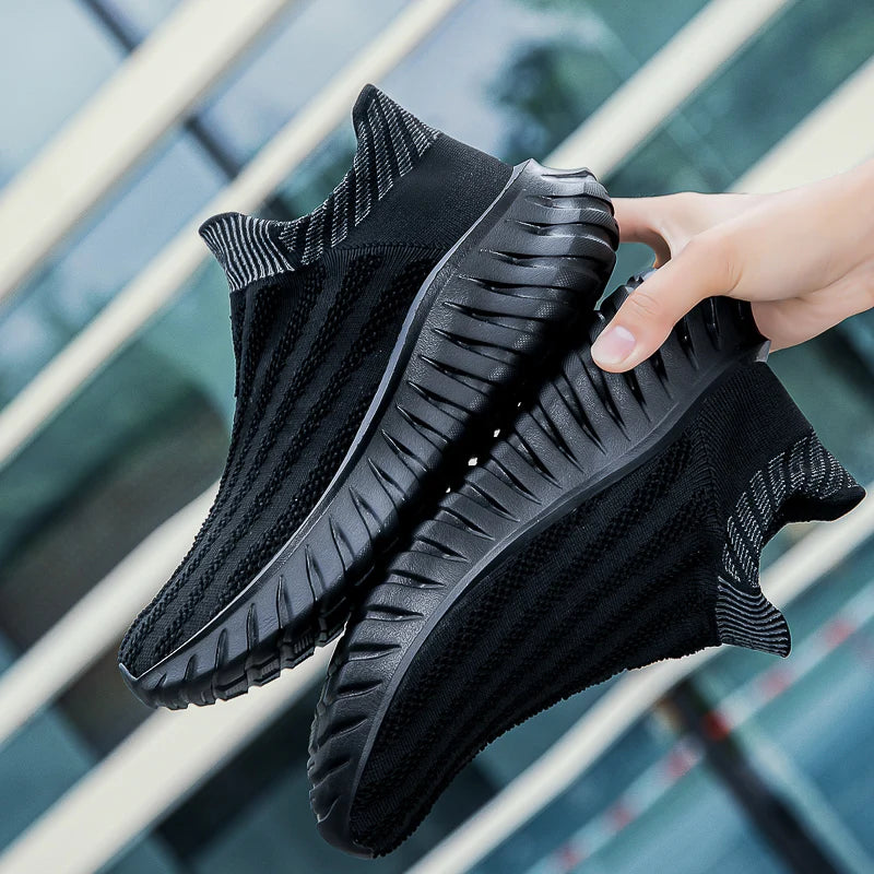 Men's Casual Platform Sneakers - Slip On Tennis Trainers