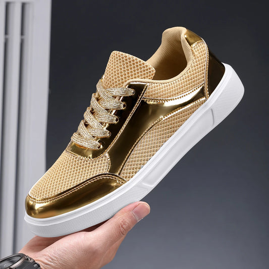 Men's Platform Skateboard Sneakers - Breathable Outdoor Vulcanized Tennis Shoes