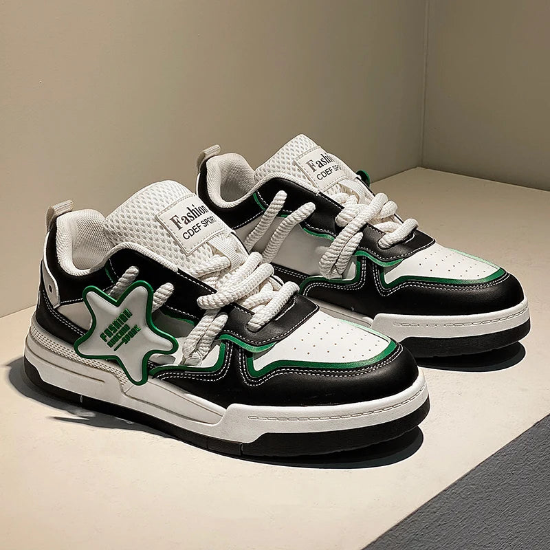 Men's Casual Stars Platform Skateboard Tennis Sports Comfortable Vulcanized Sneakers