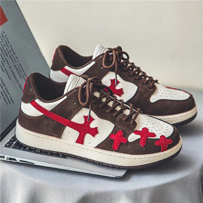 Men's Cross-Design Sneakers - Running & Basketball Trainers