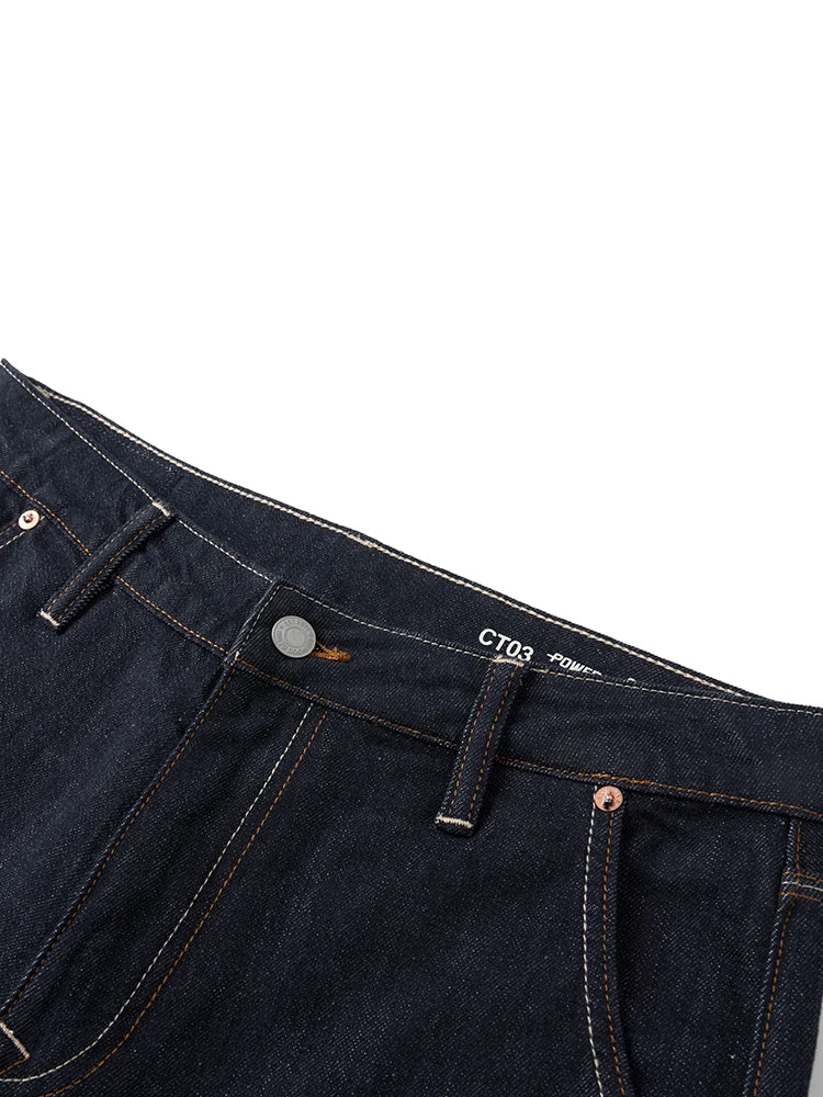 Men's Comfortable Tapered Jeans - Colourfast Washed Denim