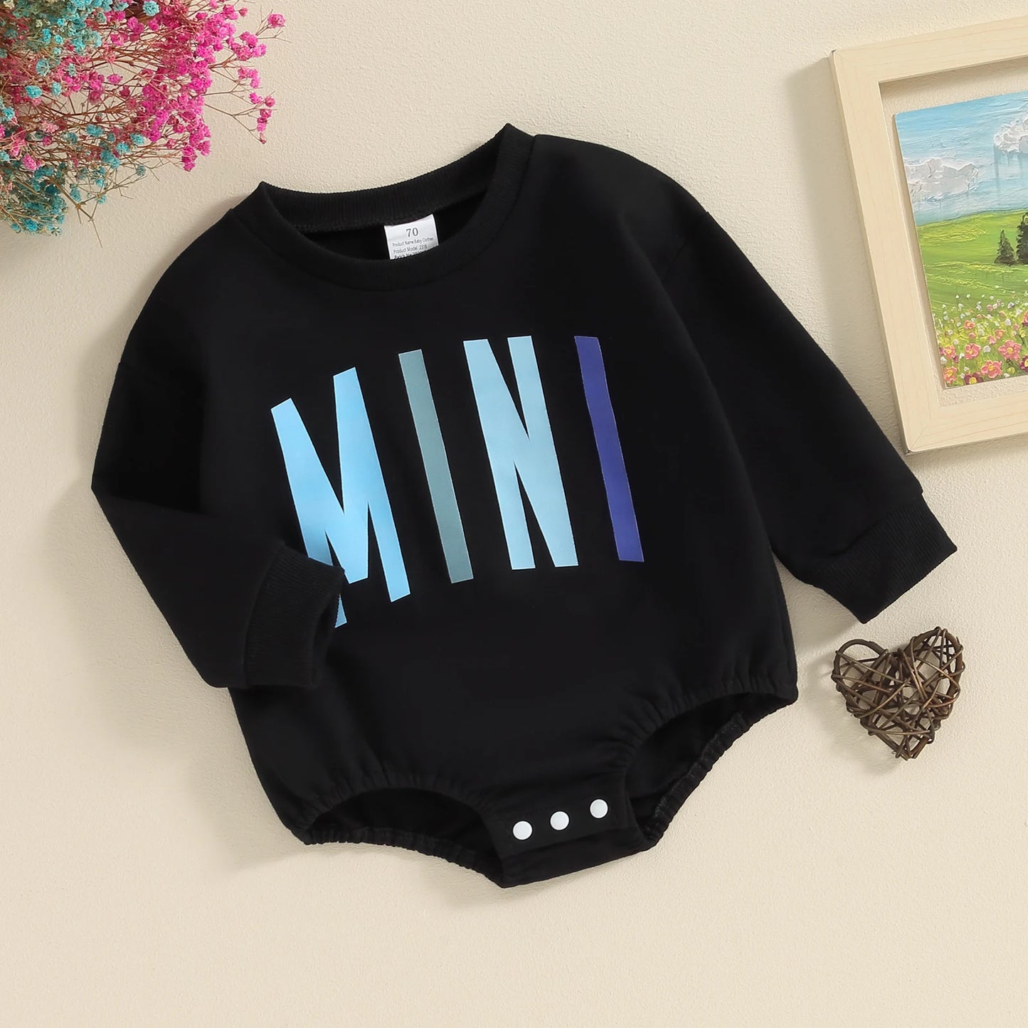 Family Matching Sweatshirt Outfits Letters Print Long Sleeve Spring Fall Pullover Baby Girls Boys Romper