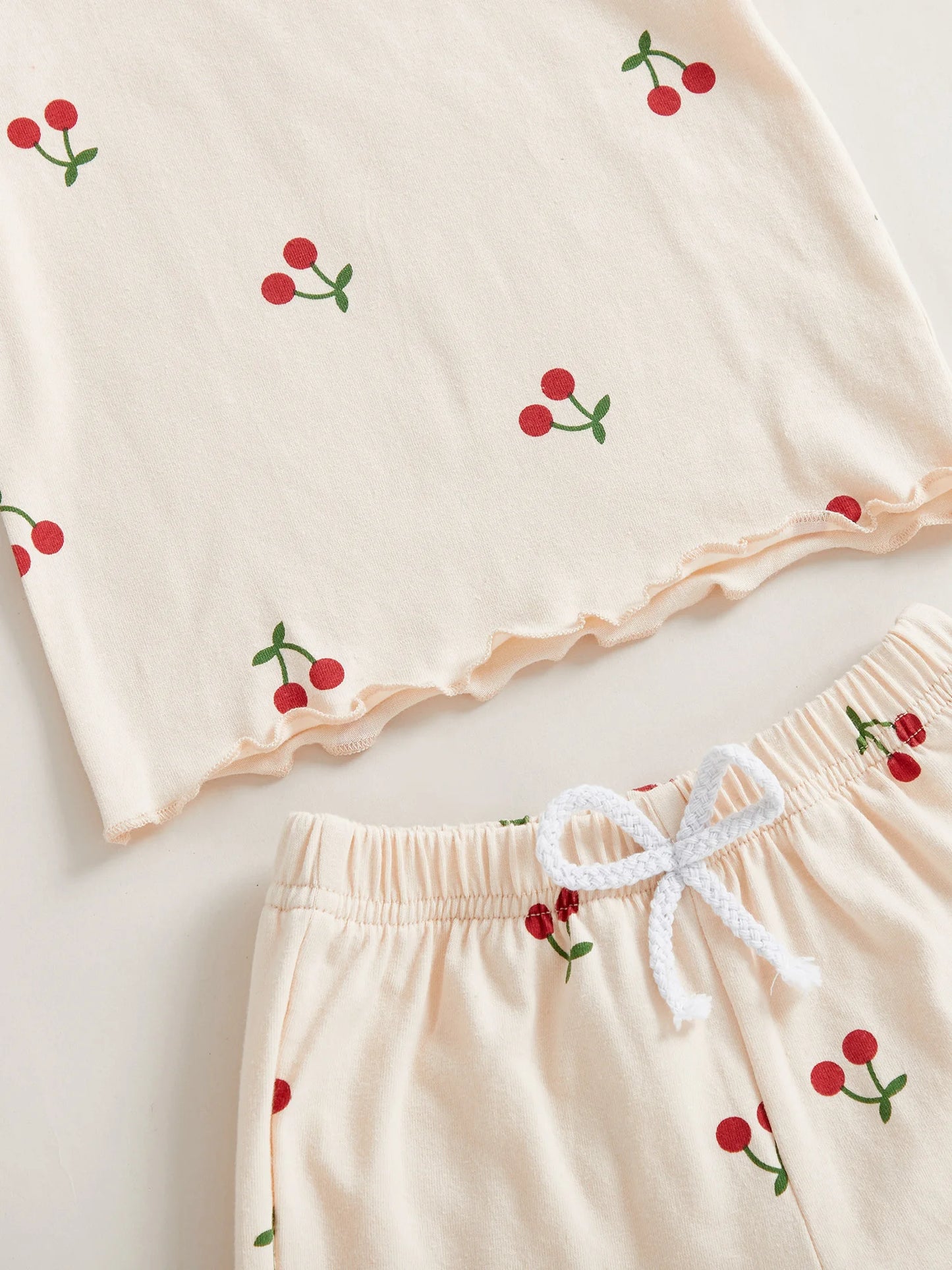Baby Girls' Cherry Print Top & Shorts Set