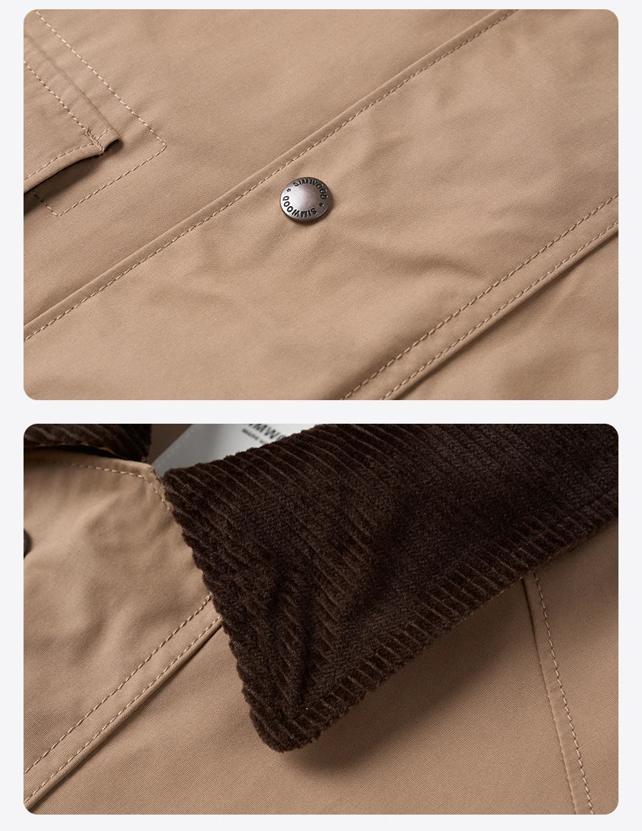 Men's Spring Oversize Water Repellent Washed Vintage Coats Jacket