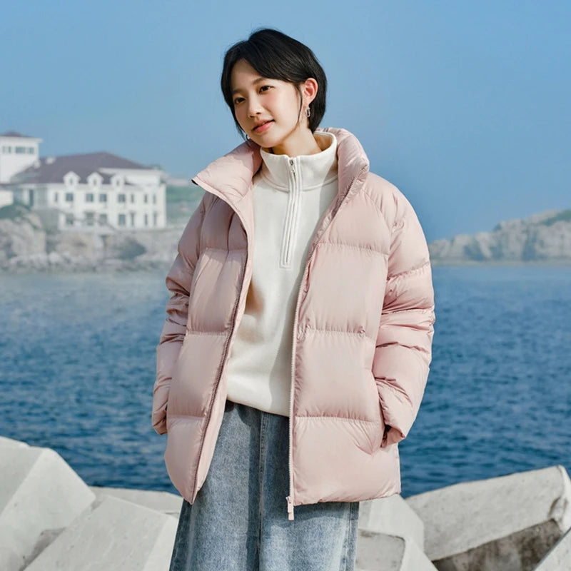 Unisex Lightweight Down Puffer Jacket - Three-Proof Thermal Winter Coat