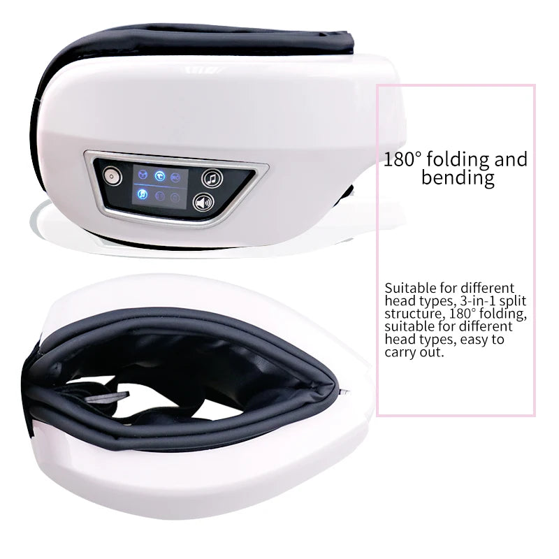 Eye Massager With Heat Smart Airbag Vibration - Eye Care Compress with Bluetooth - Massage; Relax Migraines Relief Improve Sleep