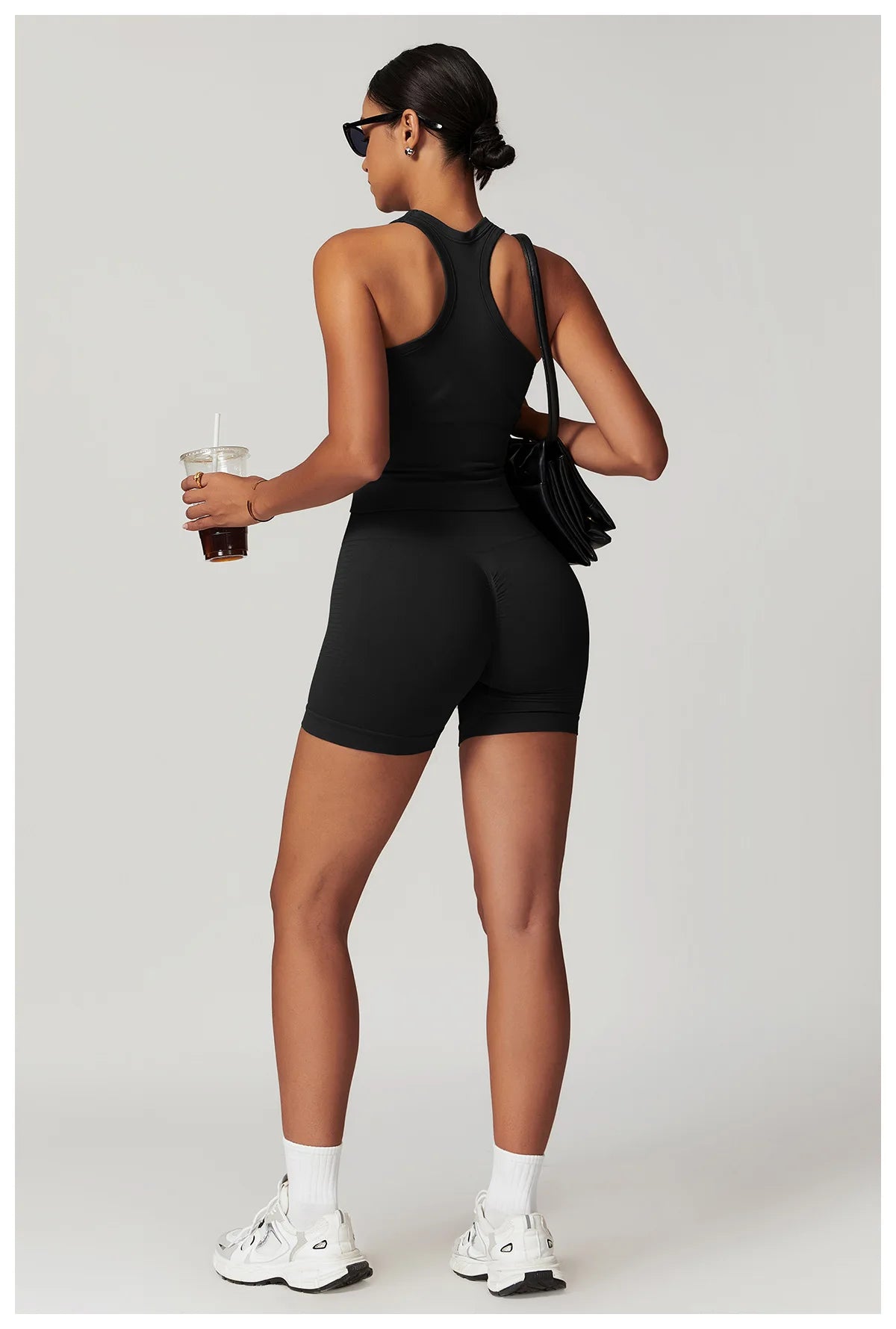 Seamless High Waist Gym Shorts - Push Up Yoga Cycling Shorts