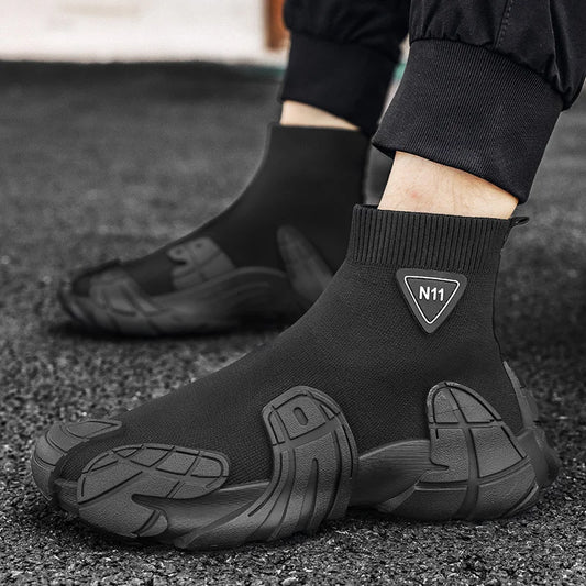 Men's Sports Mesh  Slip On Comfortable High Top Sneakers