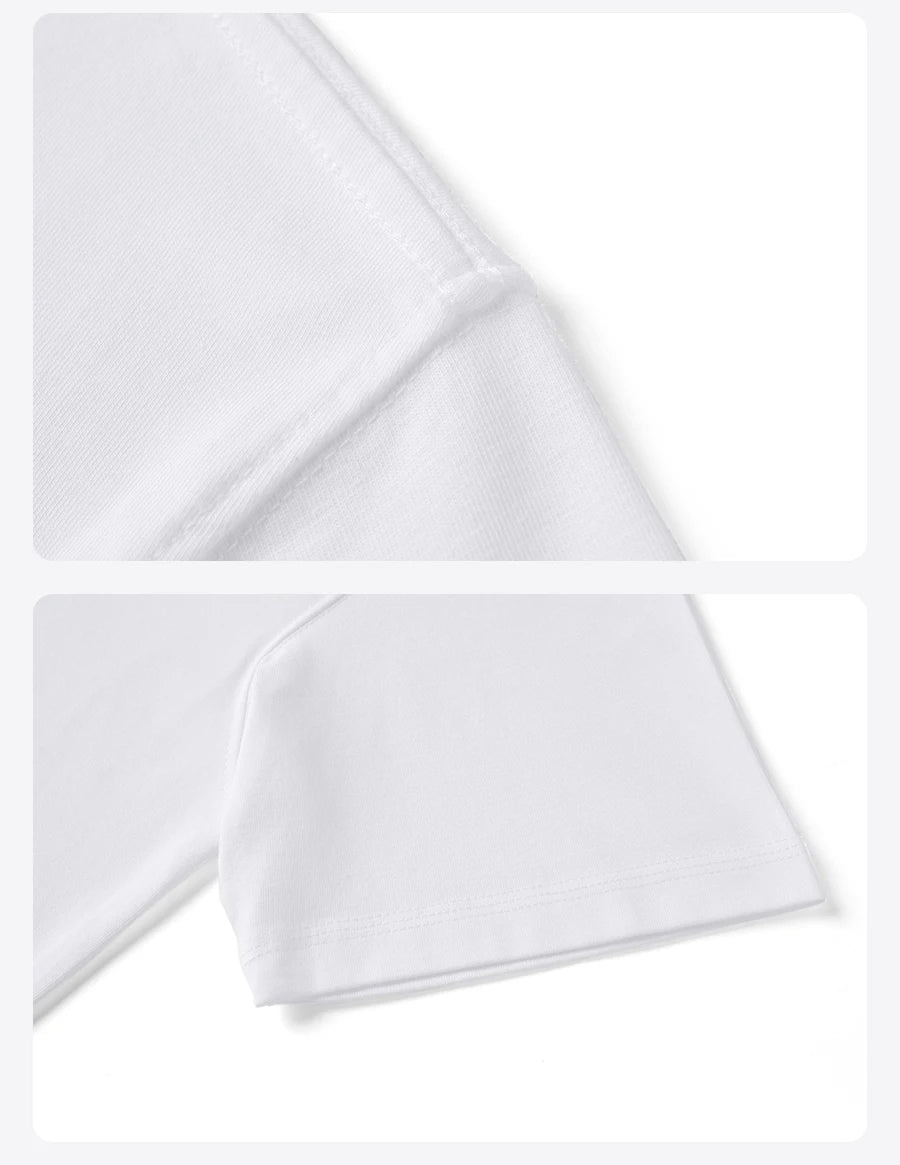 Men's Soft Letter Print T-Shirt - Cool Touch Breathable Cotton