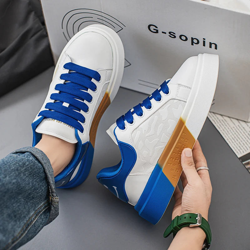 Men's Casual Platform Skateboard Tennis Sports Comfortable Vulcanized Sneakers