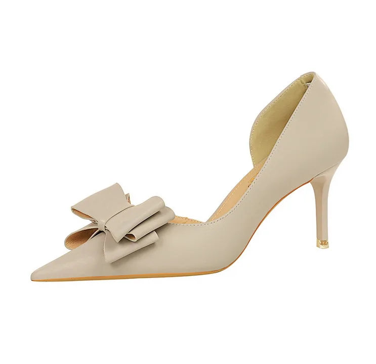 Bowknot Stiletto Heel Pumps