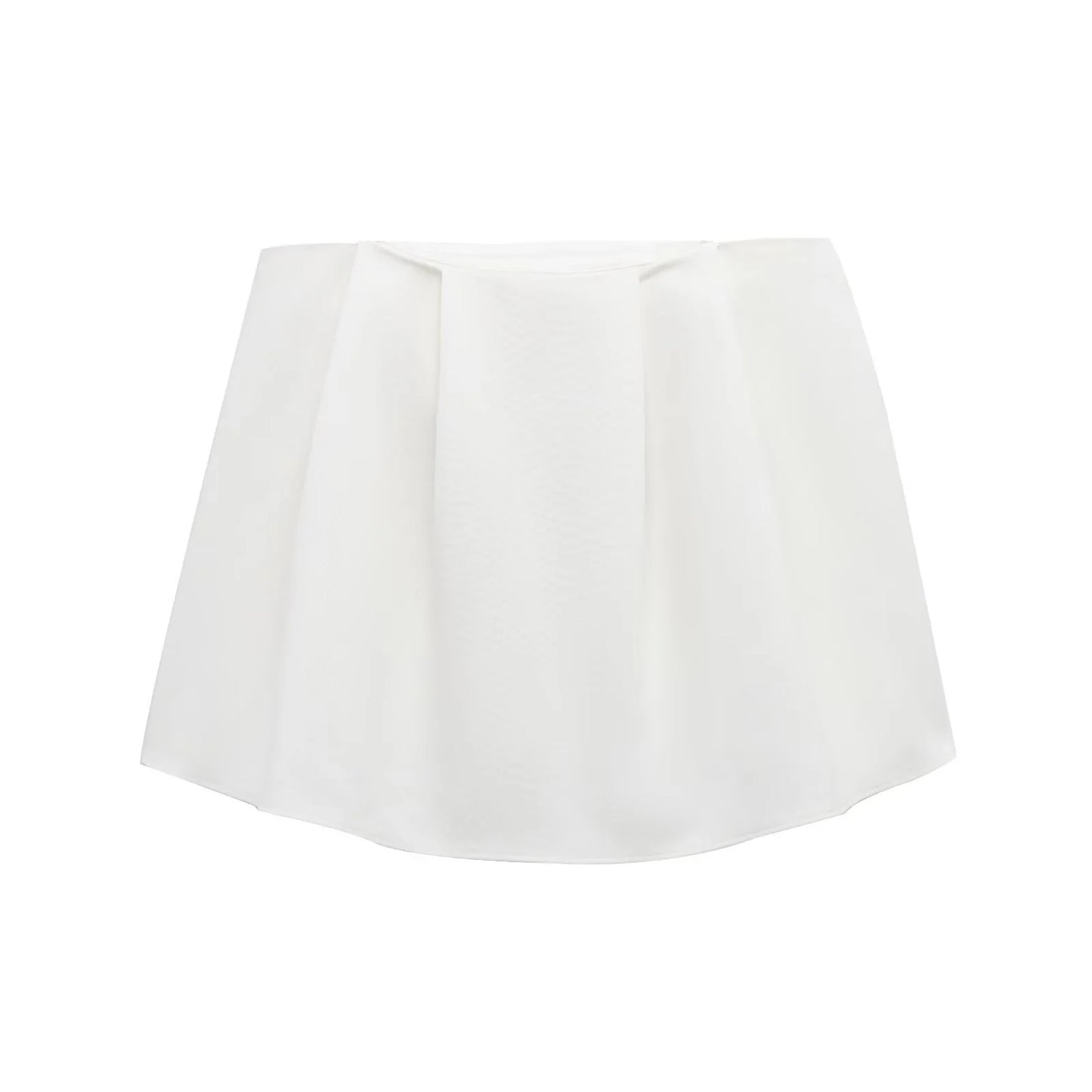 Women's Summer Pleated Strapless Top with Wide Leg Pants Set
