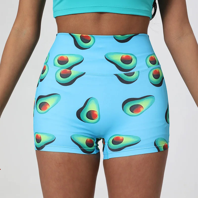 High Waist Printed Shorts