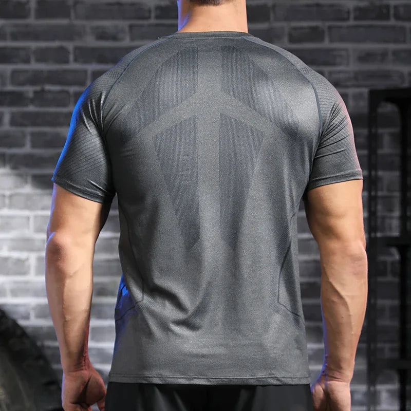 Men's Short Sleeve Breathable Gym Fitness Muscle Fit Shirt Yoga Running T-shirt