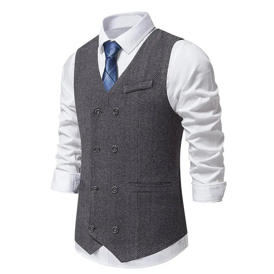 Men Double Breasted Waistcoat