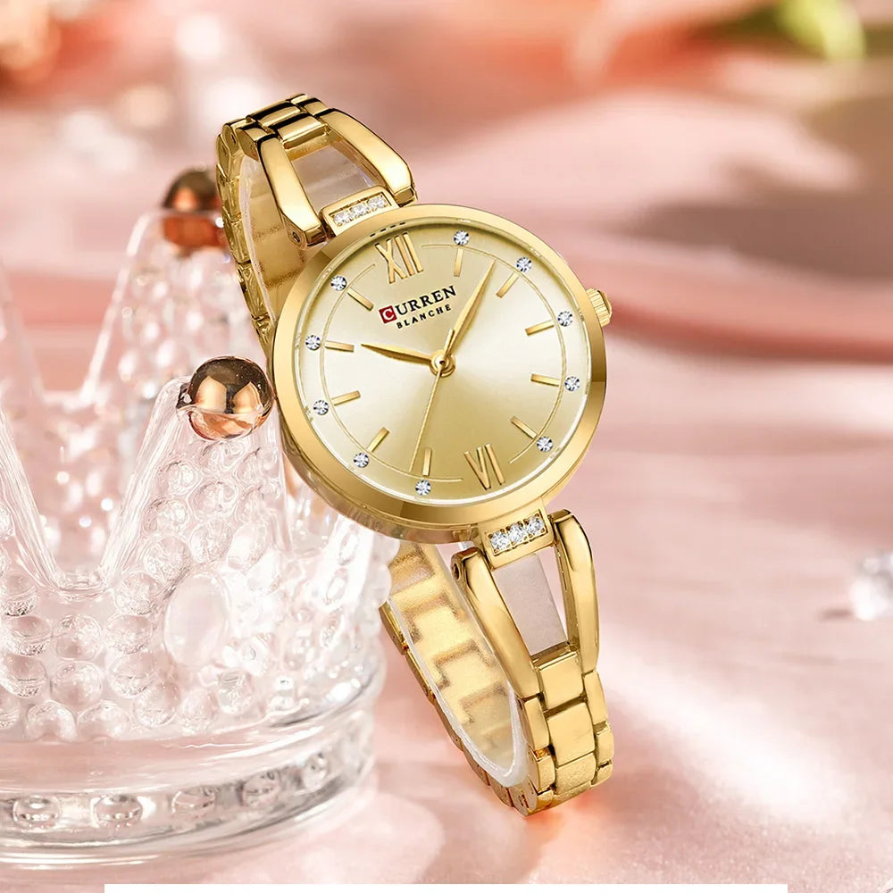 Diamond Ladies Quartz Watch - Waterproof Stainless Steel Luxury Timepiece