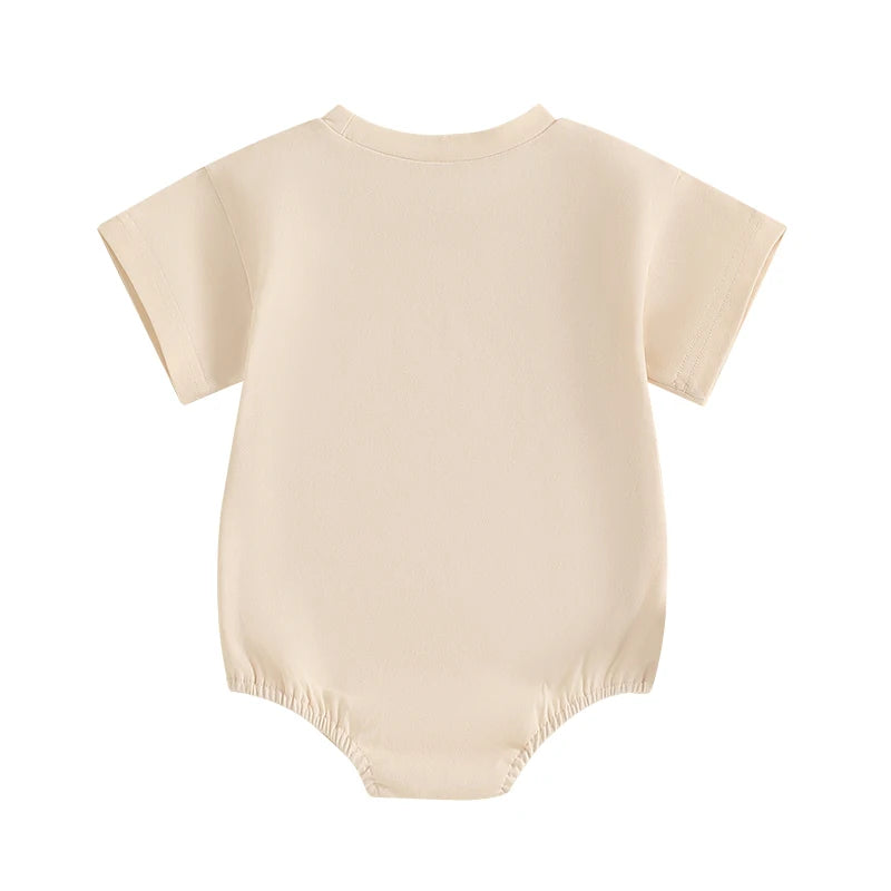 0-18M Baby Girls Boys Baseball Romper Letter Print Short Sleeve Bodysuit  Summer Babygrow
