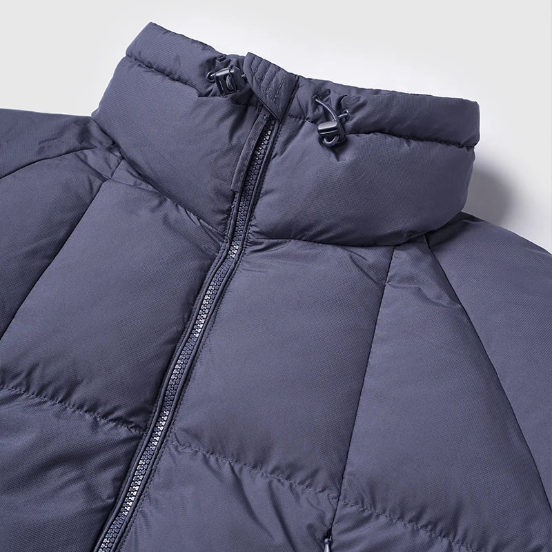 Minimalist Down Jacket Unisex - 90% Down Fill High Collar Winter Outerwear