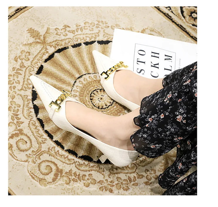 Patent Leather Stiletto Pumps - Professional Office Heels Available in 12 Colors