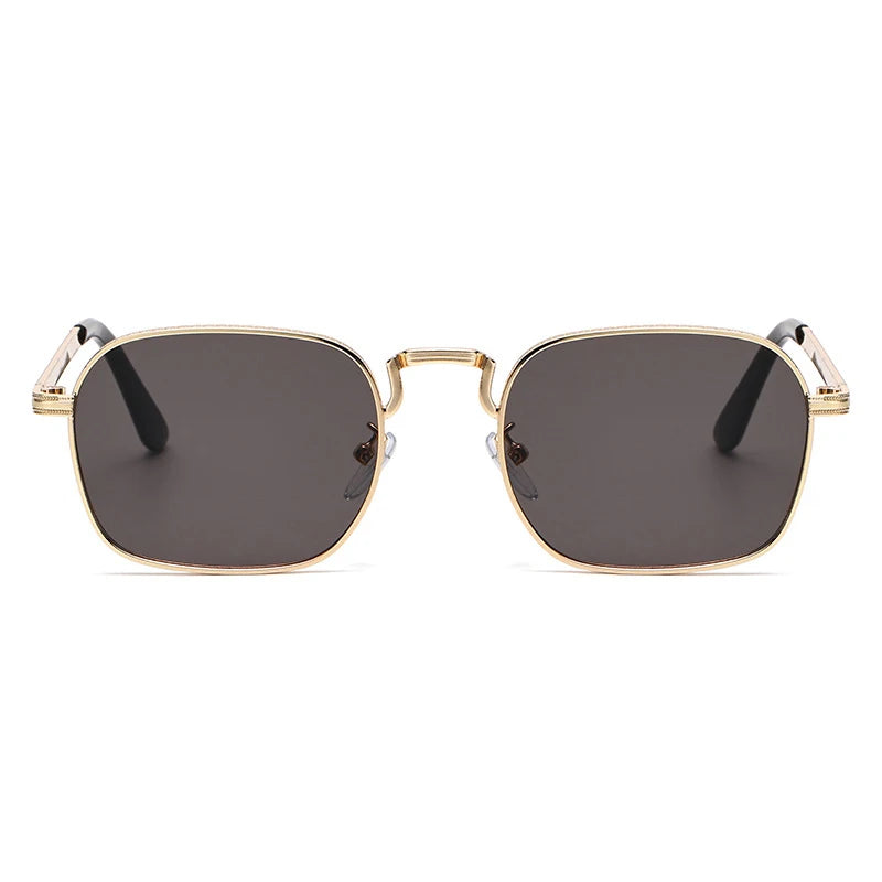 Retro Square Oval Metal Sunglasses - UV400 Protection for Women & Men