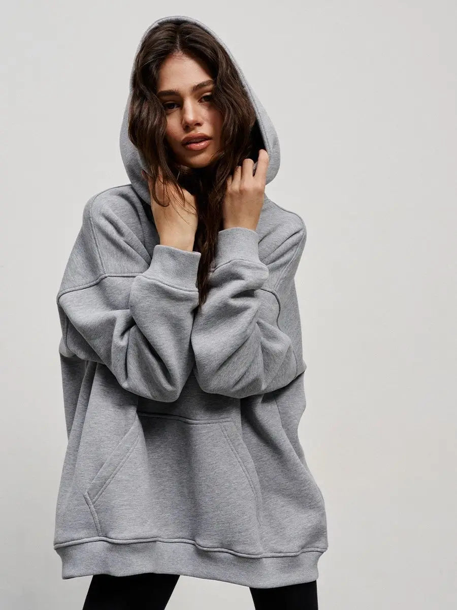 Women's  Oversized Fleece Pullover Hoodie