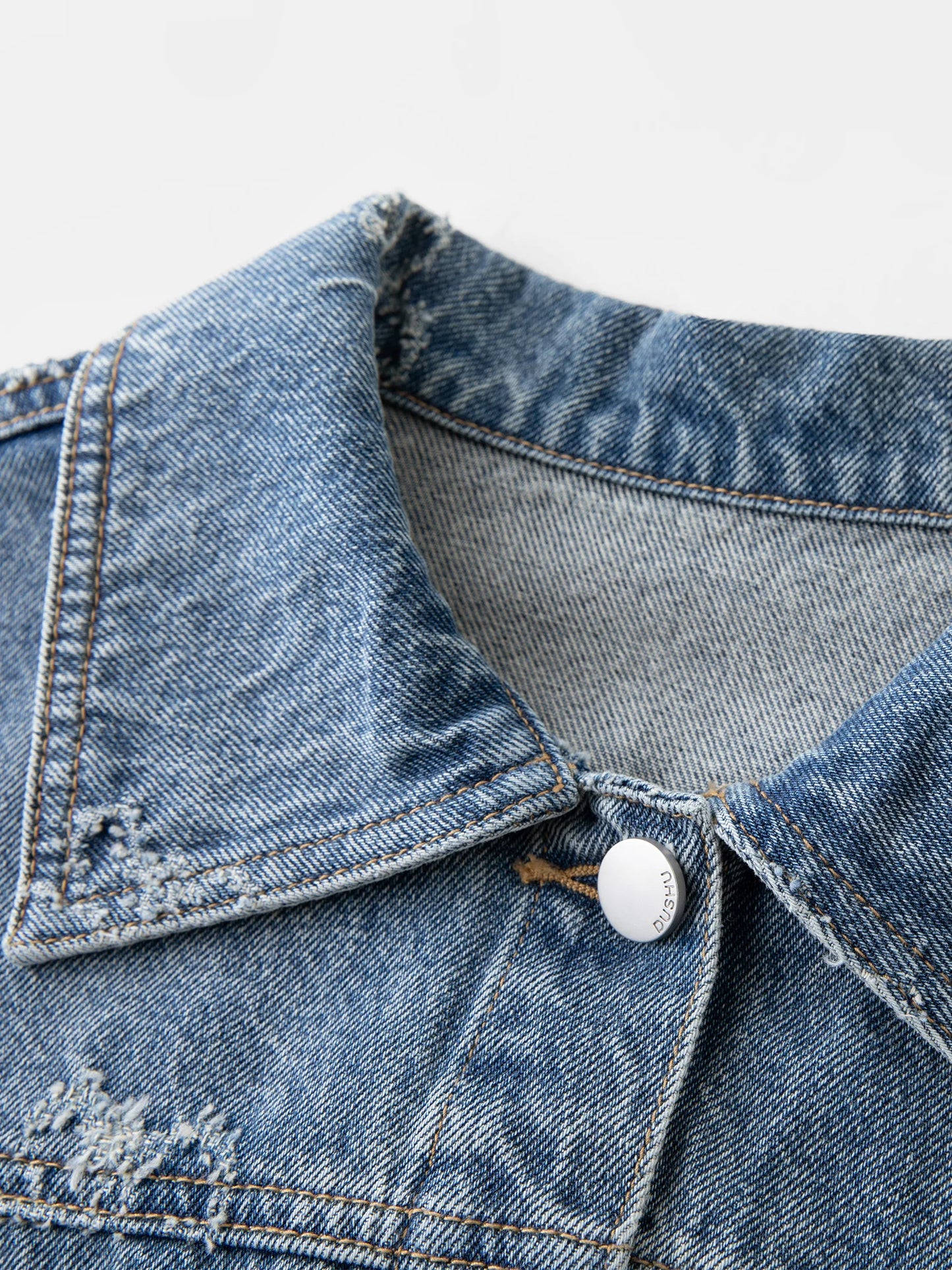 Women's Fringed Denim Jacket & Suspender Skirt Set