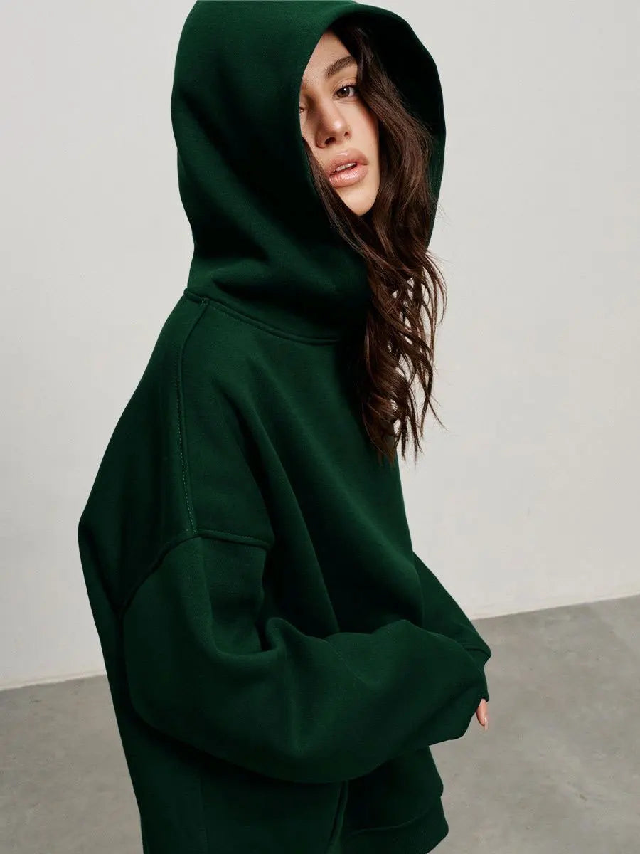 Women's  Oversized Fleece Pullover Hoodie