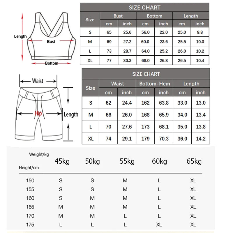 Women's Two-Piece Fitness Set with Golf Skort - Summer Tennis & Yoga Activewear