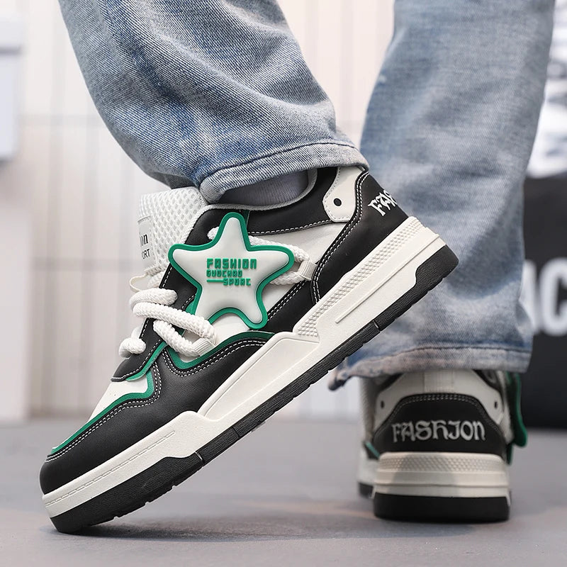 Men's Casual Stars Platform Skateboard Tennis Sports Comfortable Vulcanized Sneakers