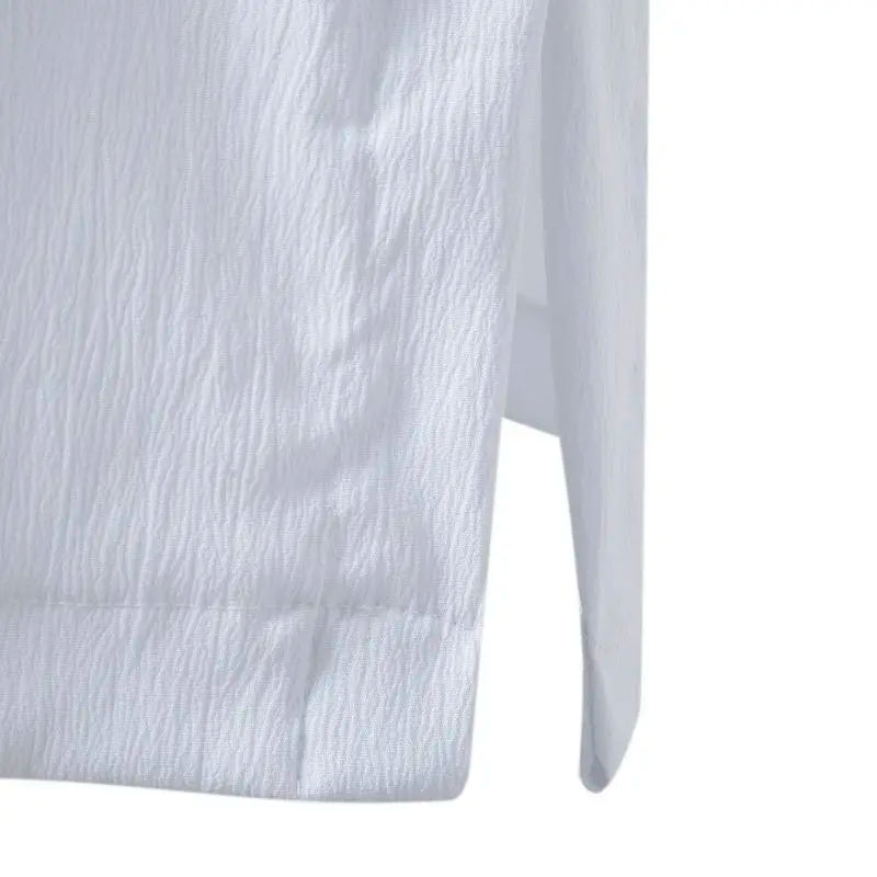 Men's Summer Stand Collar Short Sleeve Casual Slim Fit Pullover Shirt