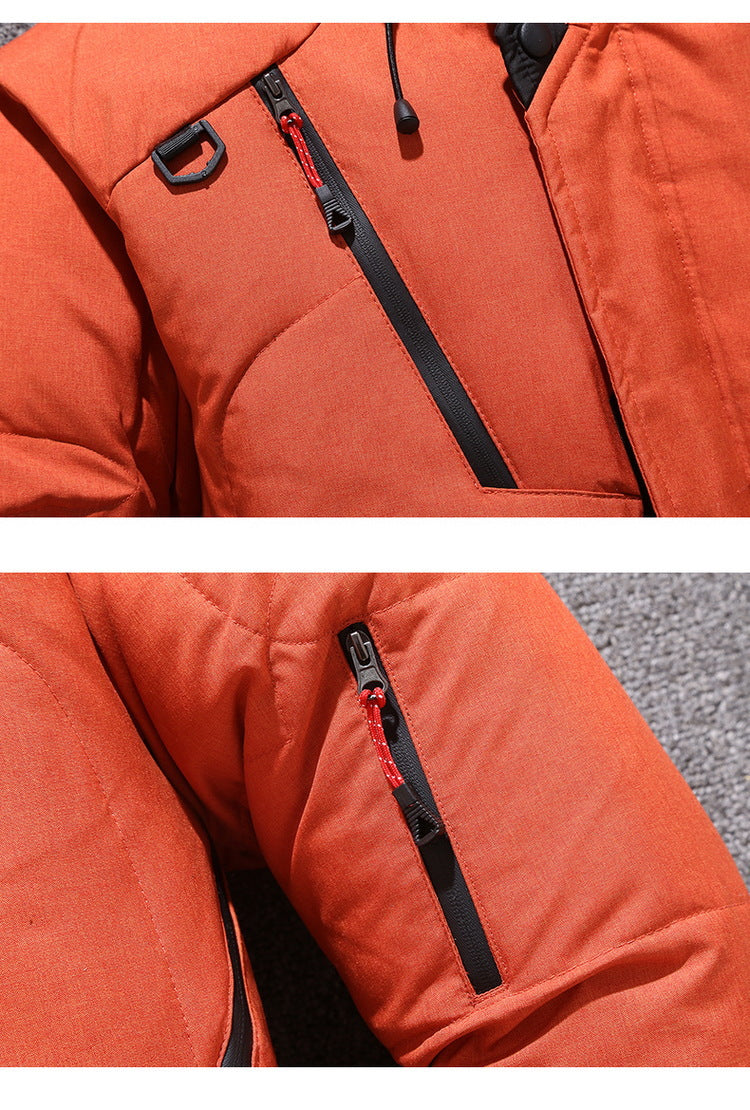 Men's Warm Hooded Thick Slim Fit Puffer Overcoat Thermal Jacket