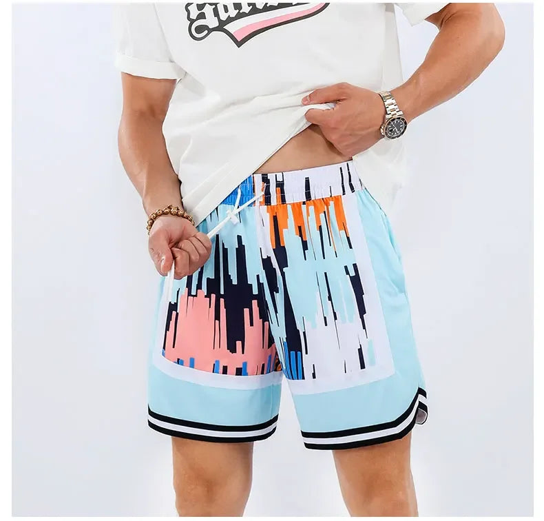 Men's Swimming, Gym Wear Fitness Workout Drawstring Sports Tennis Basketball Shorts