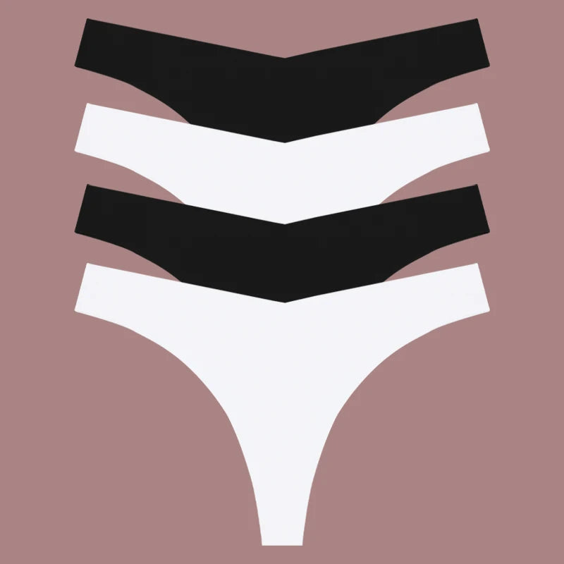 Ice Silk Seamless Thongs 4-Pack