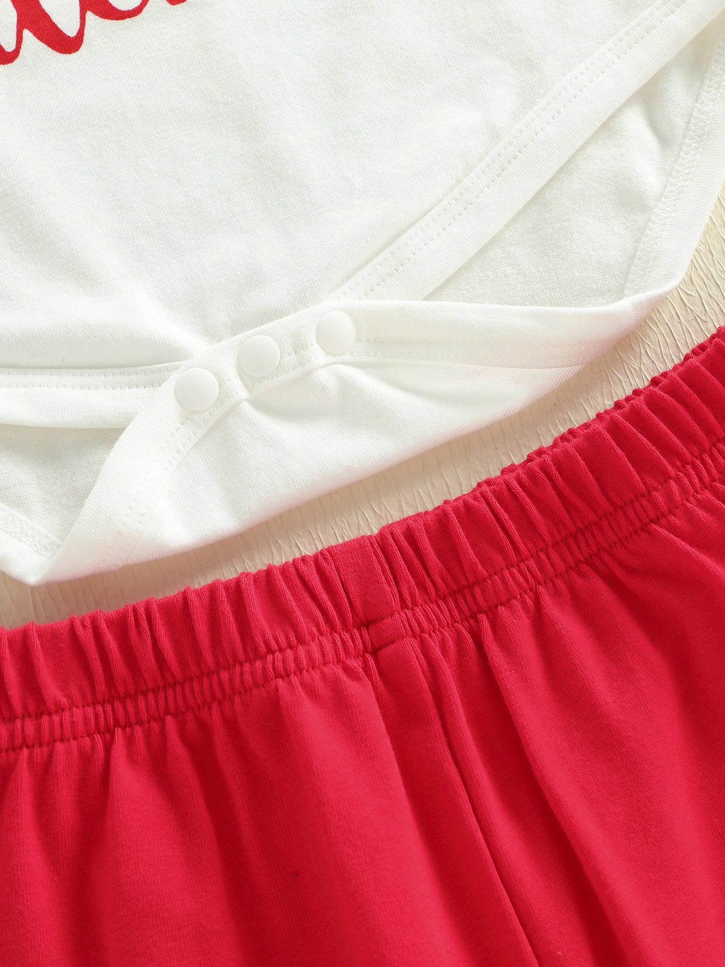 Valentine's Day Baby Boy 3-Piece Outfit Set - Heart Print Romper, Pants & Hat