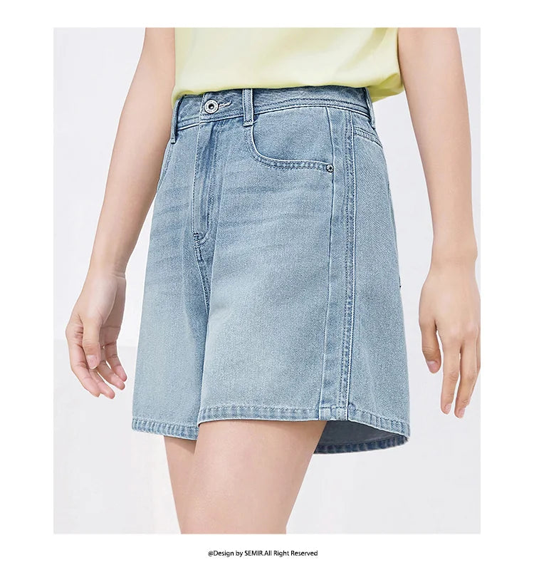 Women's Slimming Straight Leg Denim Shorts - Cooling Summer Style