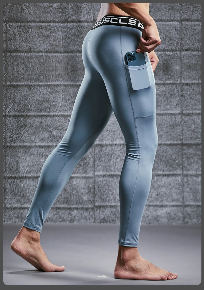 Men's Compression Sweatpants Tights Sport Pants for Gym Fitness Running Joggings Workout Trousers Dry Fit Leggings