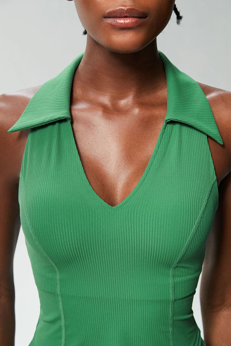 Women's Sleeveless Fitness Yoga Summer Slim Fit V-Neckline Gym Running Top Breathable Quick Dry Sportswear Workout Top