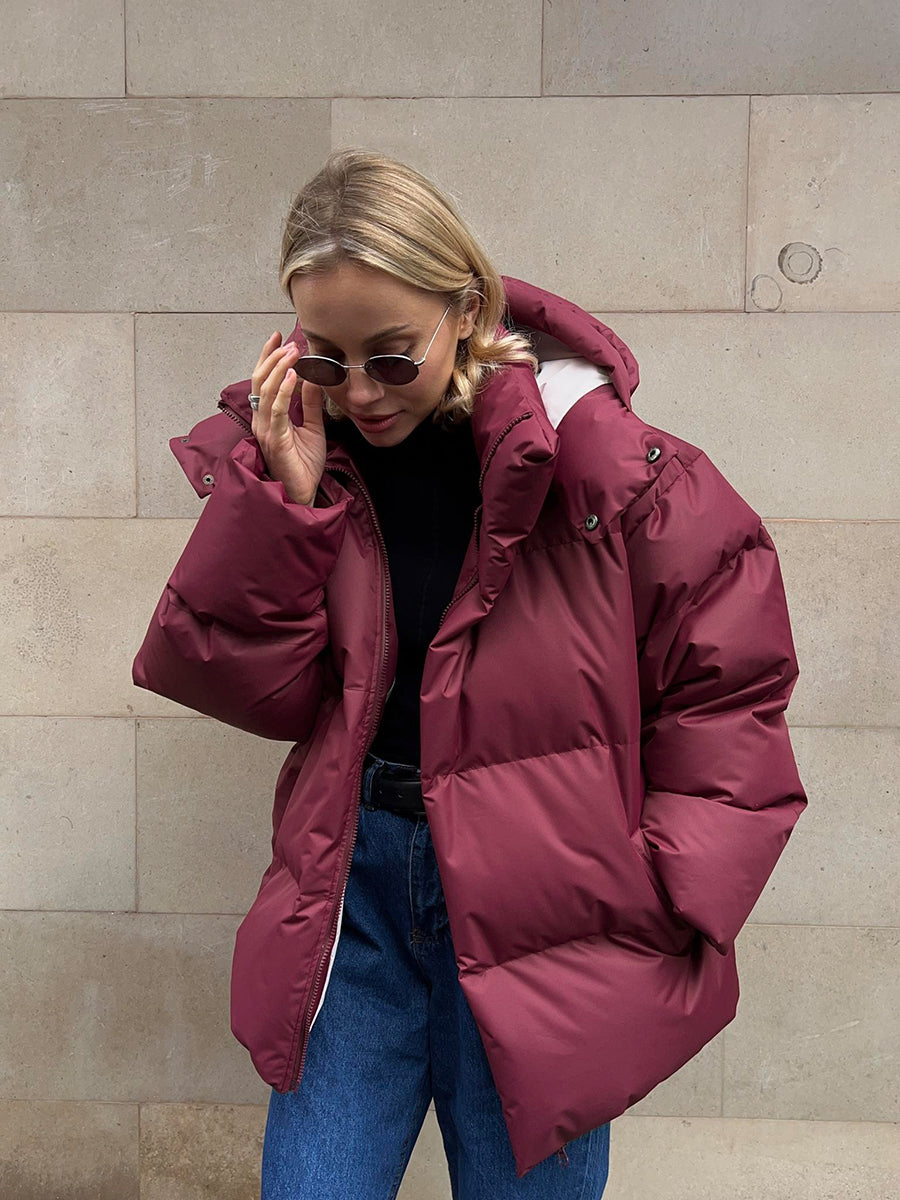 Women's Quilted Loose Parkas Cotton Puffer Jacket