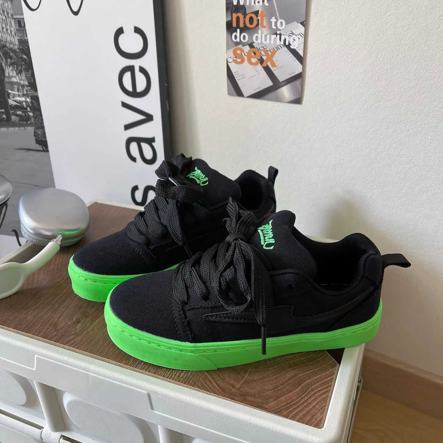 Men's Casual Design Sneakers Sports Shoes Platform Canvas Sneakers