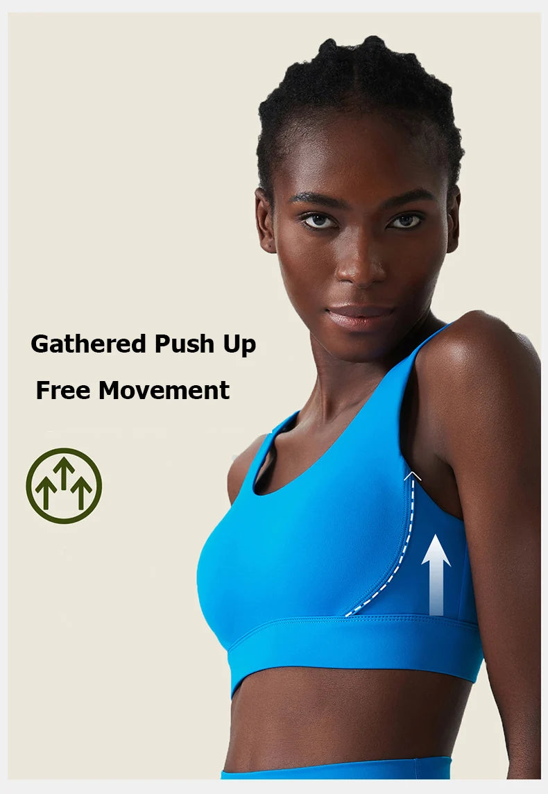 Women's Fitness Sports Bra | Nylon Lycra | Back Buckle | Fixed Chest Pads | Anti-Friction | 5 Colours | S–XL