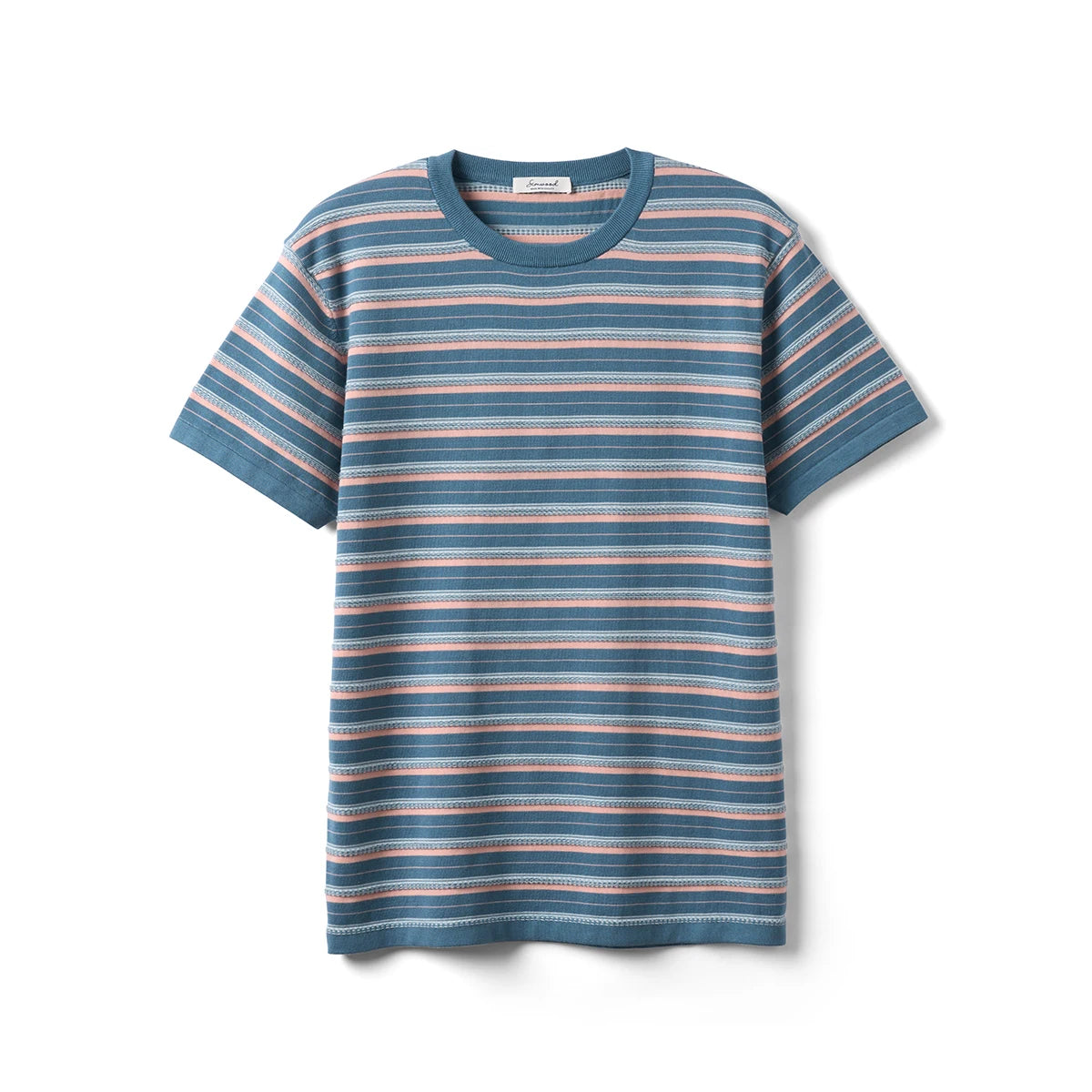 Men's Premium Knitted Striped T-Shirt - 14 Gauge Jacquard Regular Fit