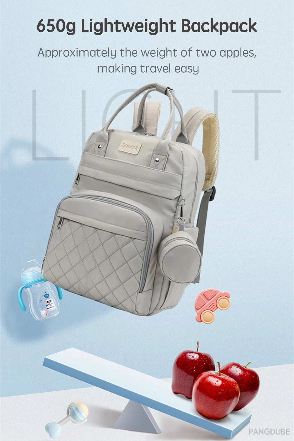 Parent Backpack with Changing Mat & Stroller Hooks - Complete Baby Bag Set