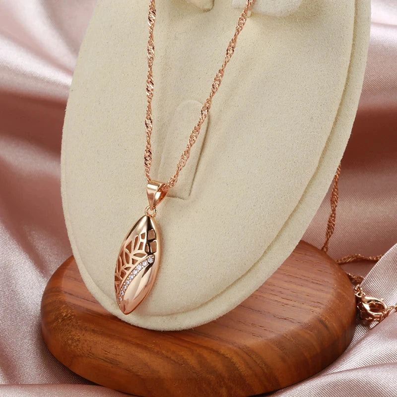 Ethnic  Pendant Necklace For Women 585 Rose Gold Colour