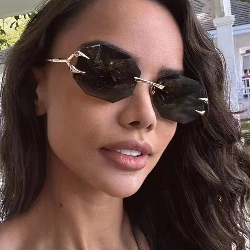 Women's Fashion Sunglasses - Frameless UV400 Sports Eyewear