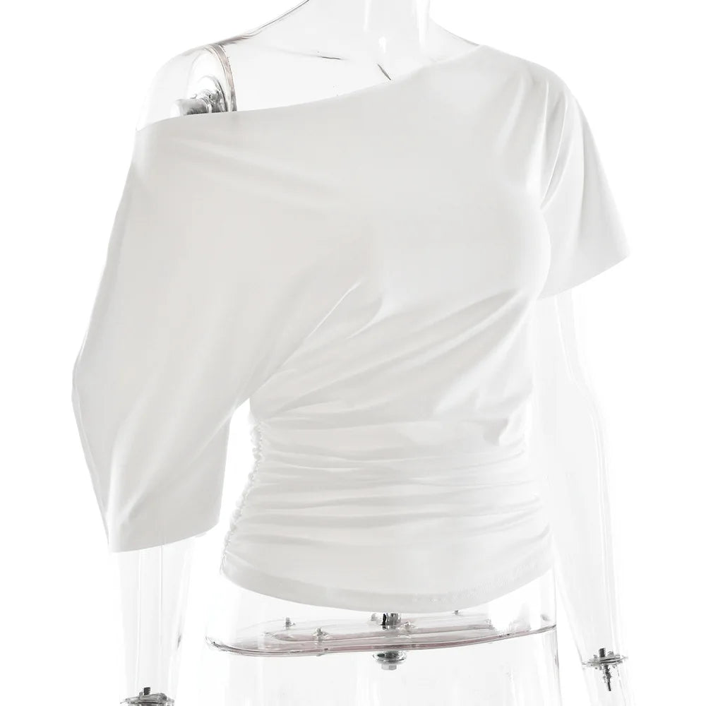 Women's Ruffled Mini Dress - Single-Breasted V-Neck with Flare Sleeves