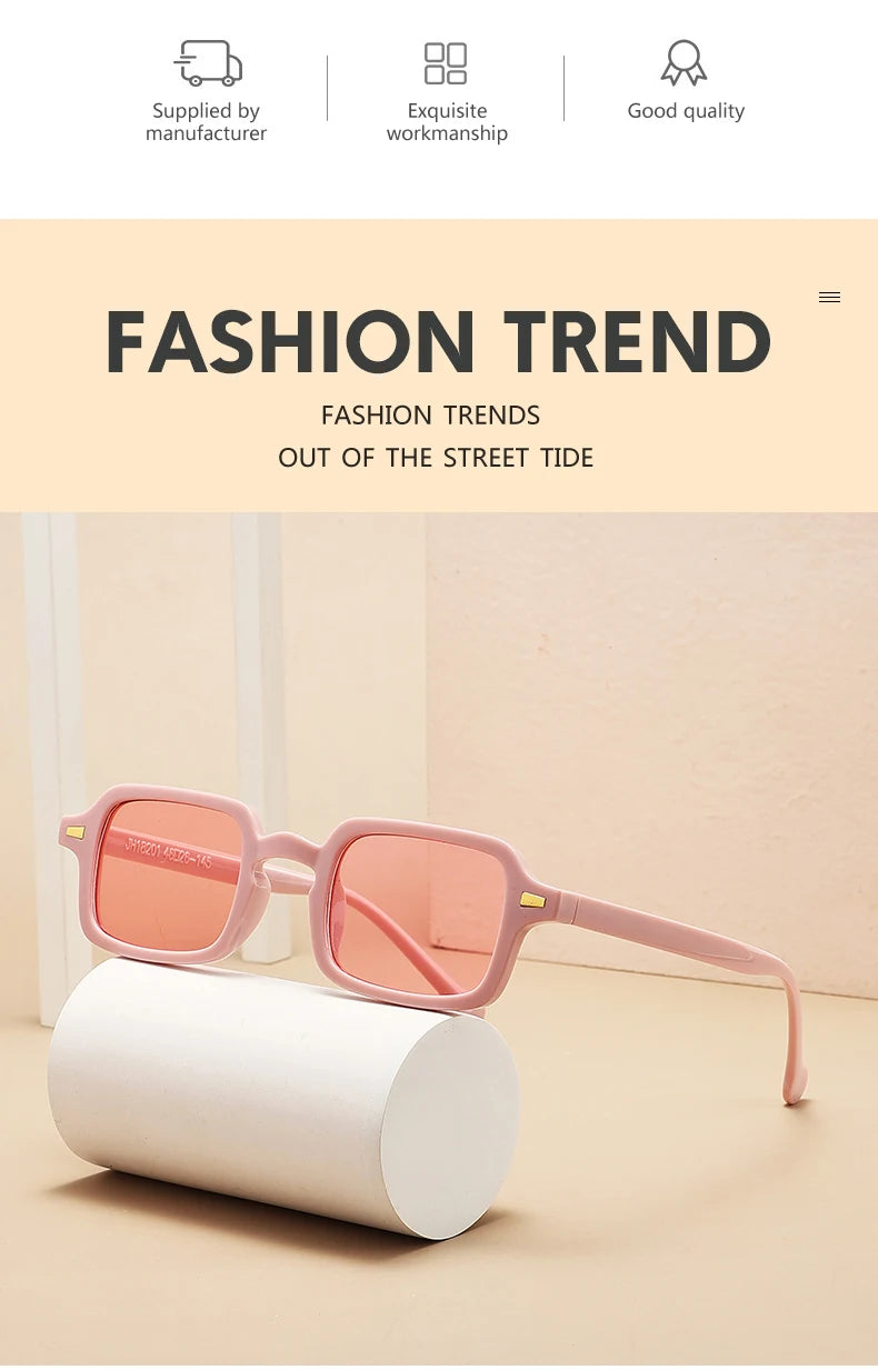 Classic Rectangle Sunglasses - UV400 Protection Vintage Style Eyewear